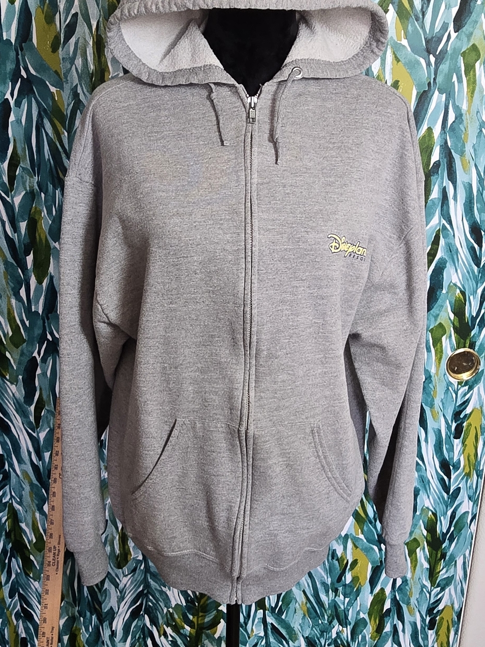 Disneyland Resort Walt Disney World Full Zip Hoodie Sweatshirt Gray Castle